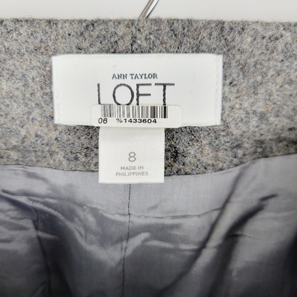 Ann Taylor loft Gray wool blend wrapskirt size 8 - Picture 8 of 11